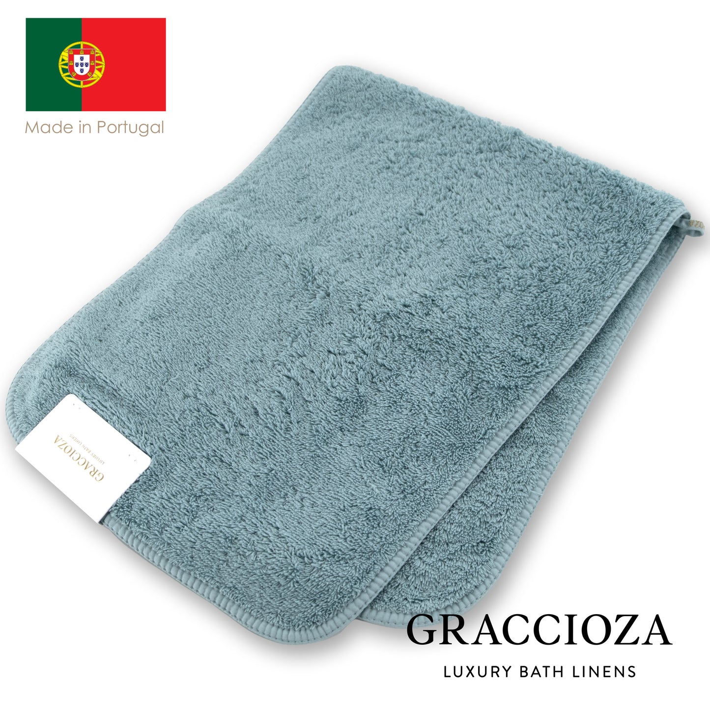 Graccioza Portuguese Extra-Long-Staple Cotton Towel – Blue-Green