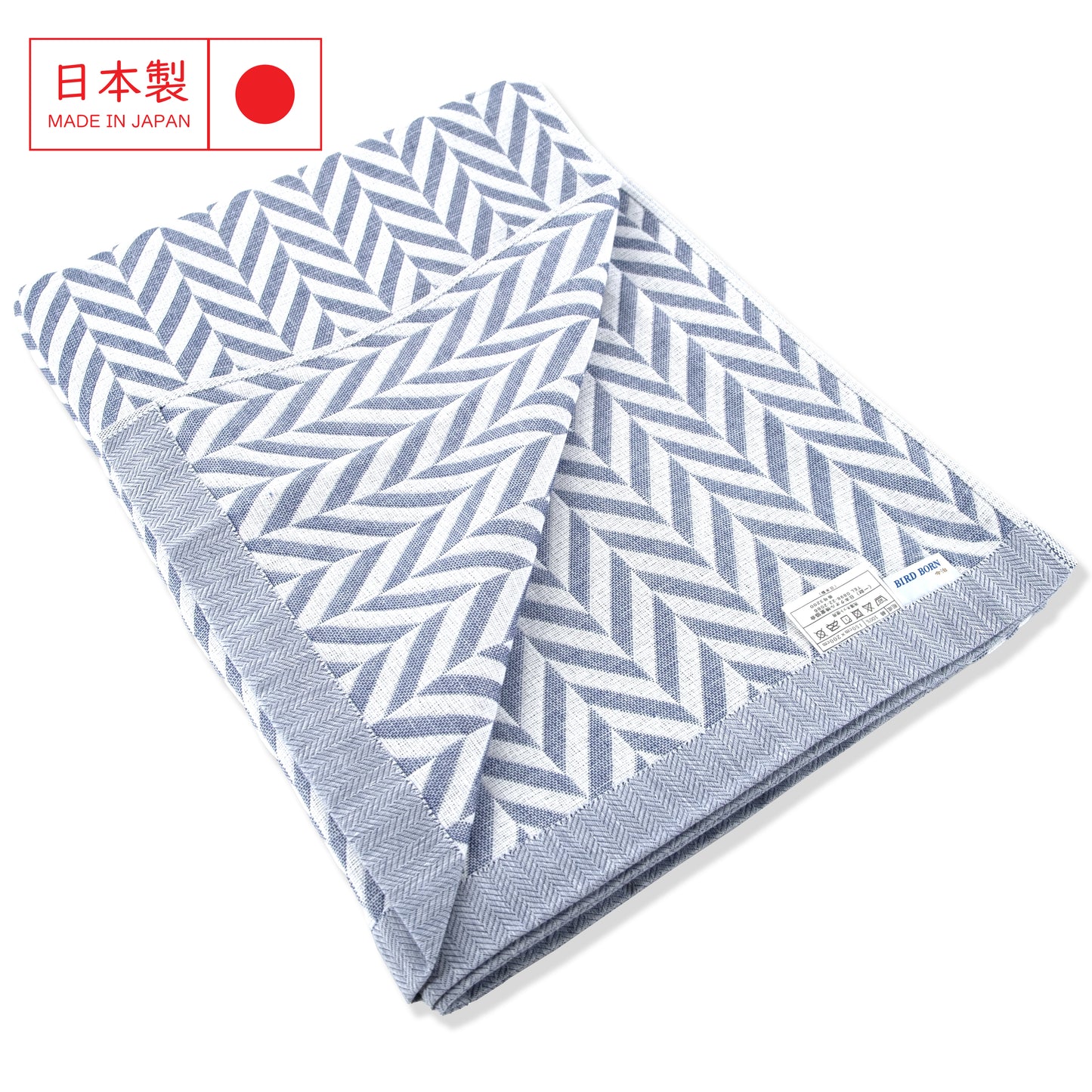 Imabari herringbone pattern summer blanket