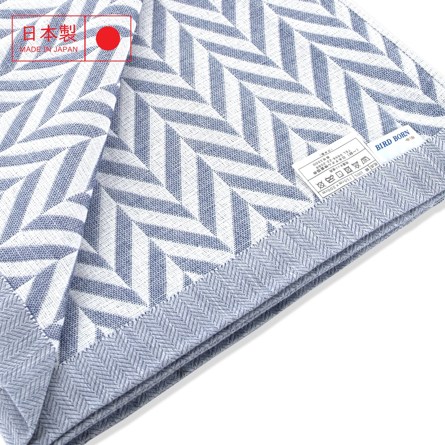 Imabari herringbone pattern summer blanket