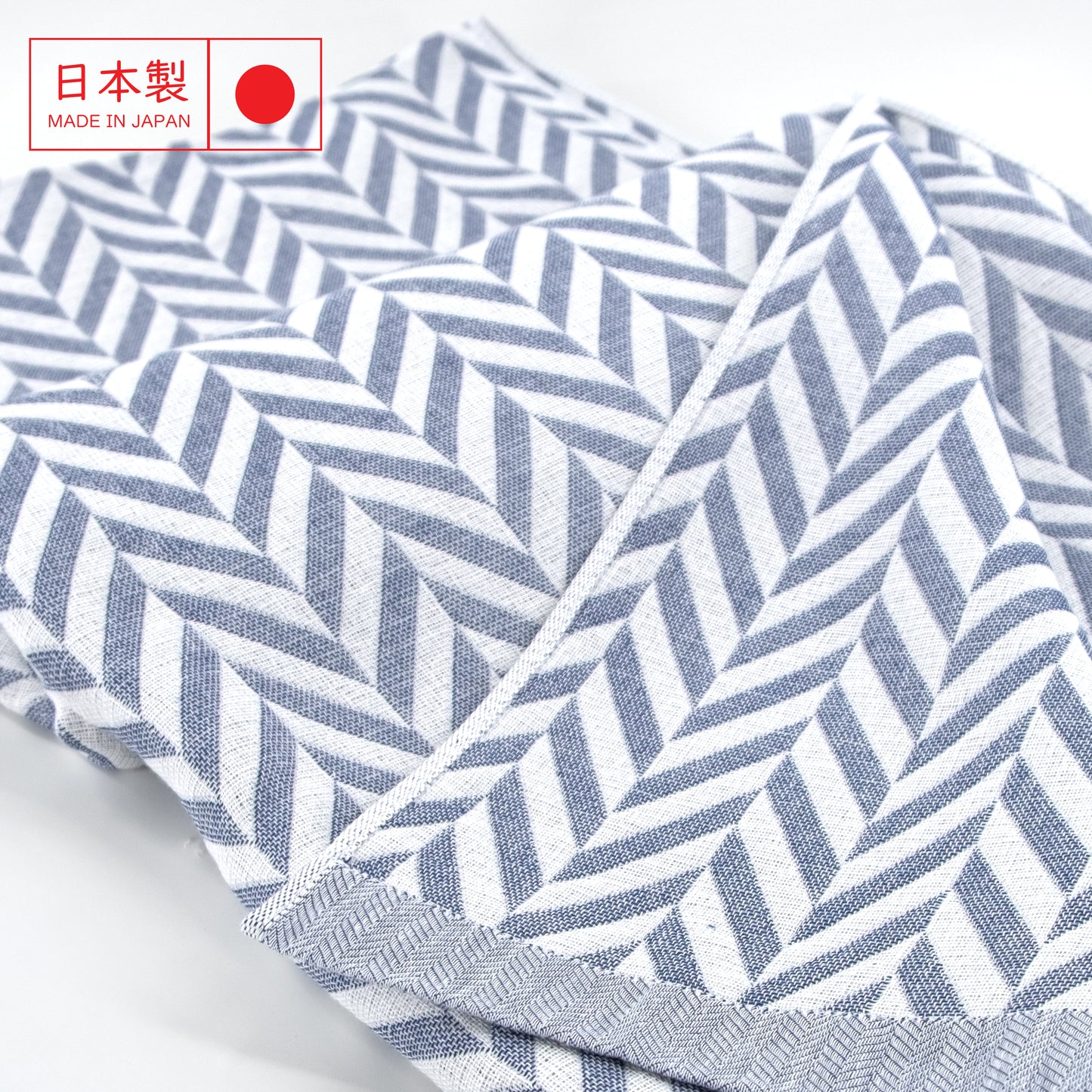 Imabari herringbone pattern summer blanket