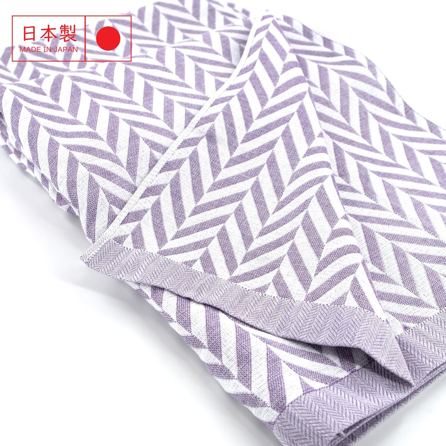 日本今治製純棉人字紋提花毛巾冷氣被-紫色e