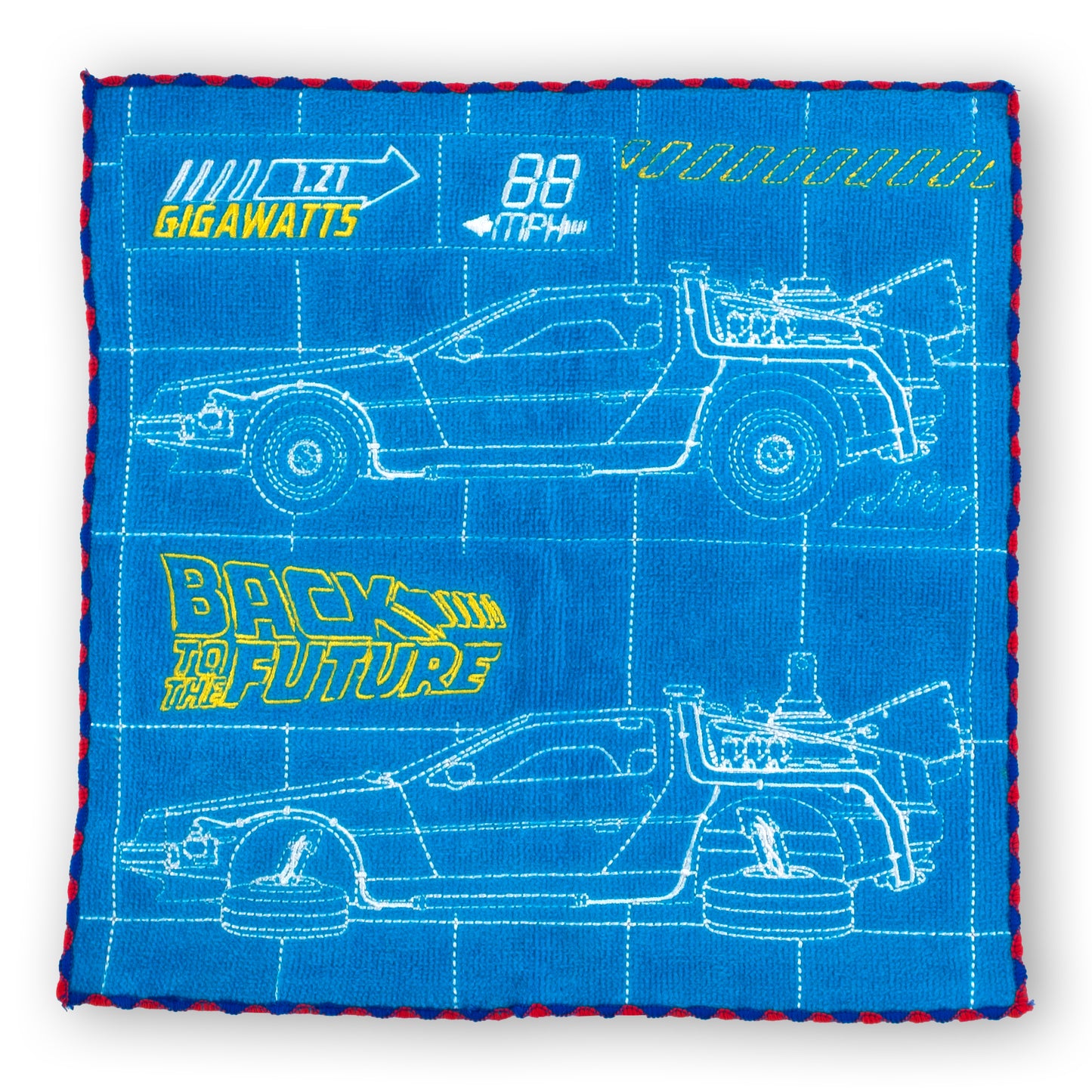 Back to the Future Blue Print Mini Towel