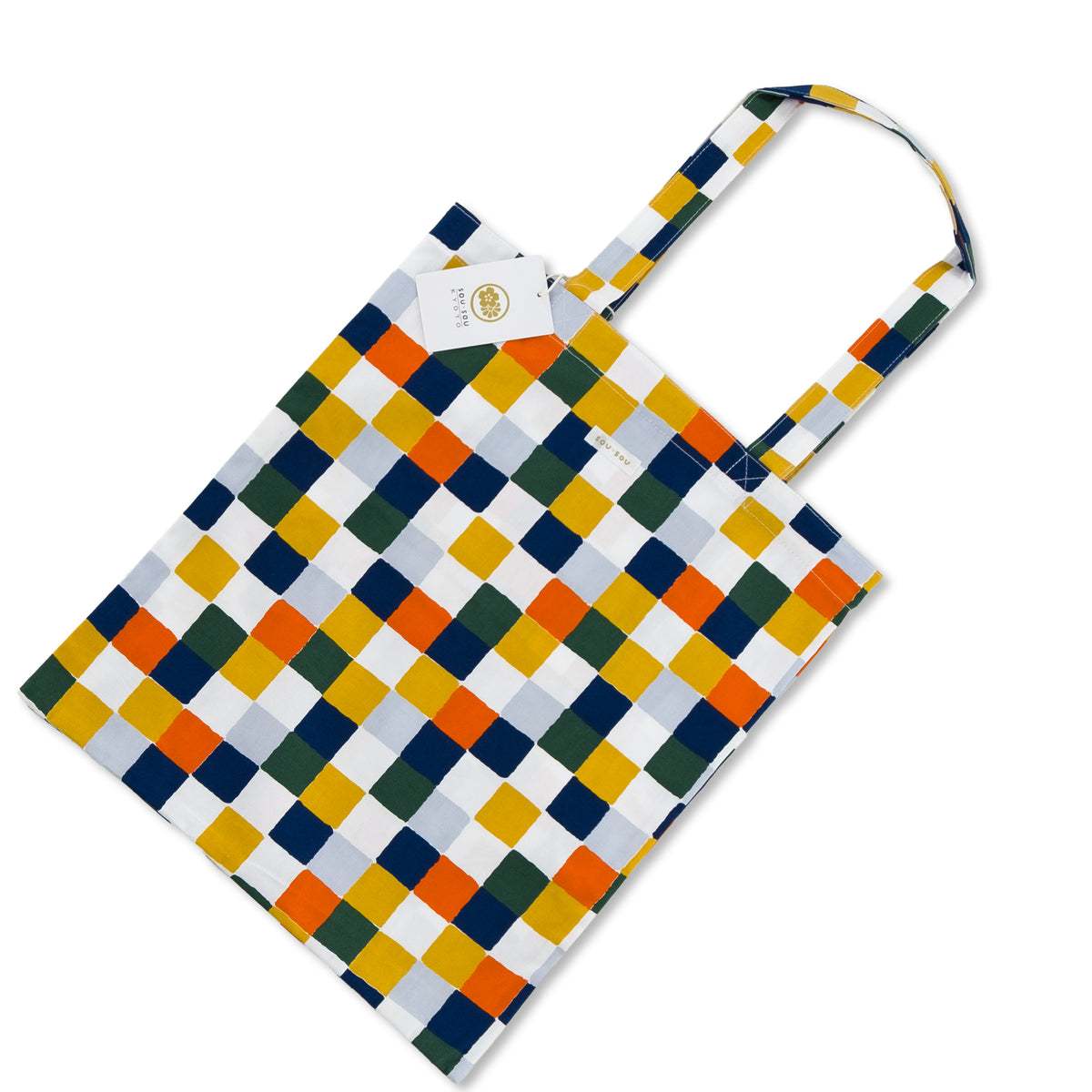 Made in Japan SOU・SOU Colour-Block Cotton Tote Bag