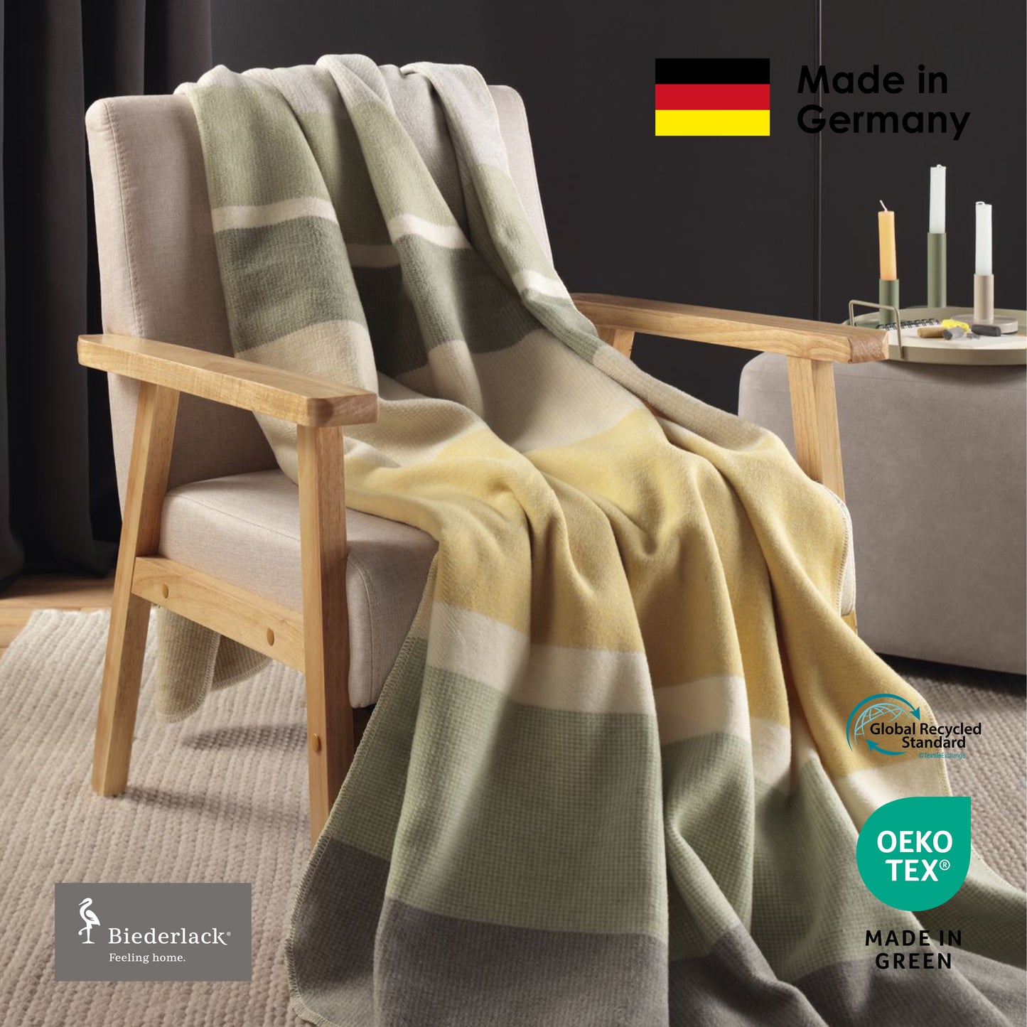 德國製優質全綿毛毯 STRIPE DELIGHT