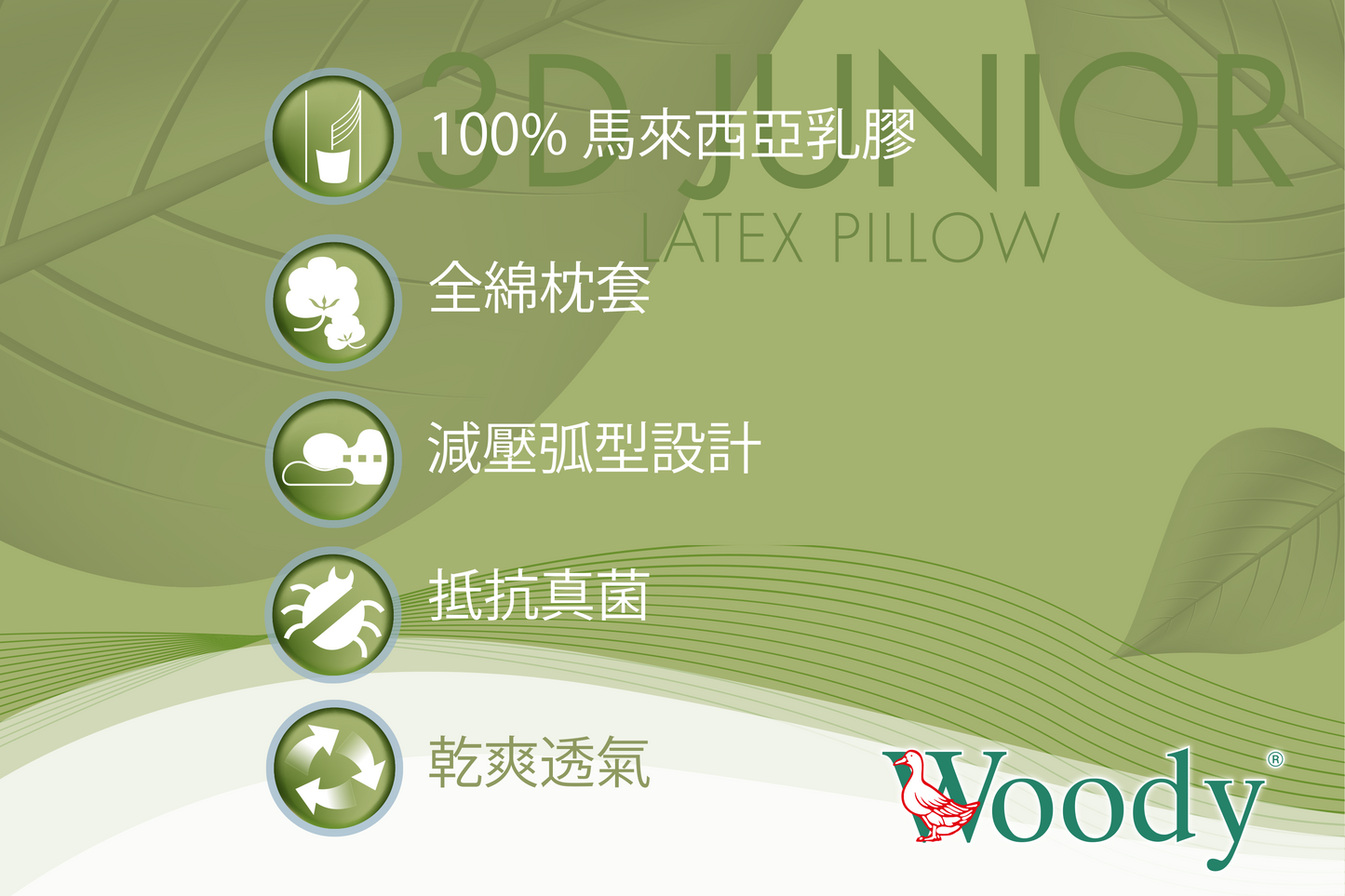 100% 全天然乳膠小童枕頭