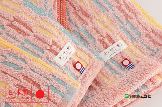 日本今治甘撚り系毛巾 - 矢絣