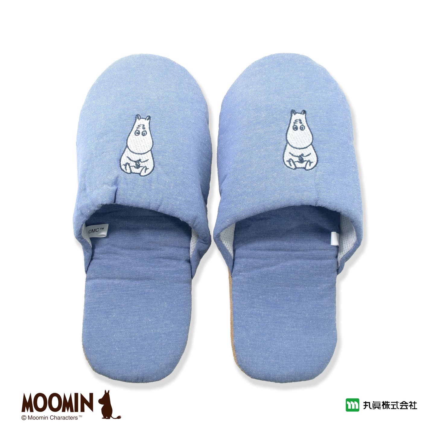 MOOMIN 姆明旅行摺疊拖鞋連收納袋