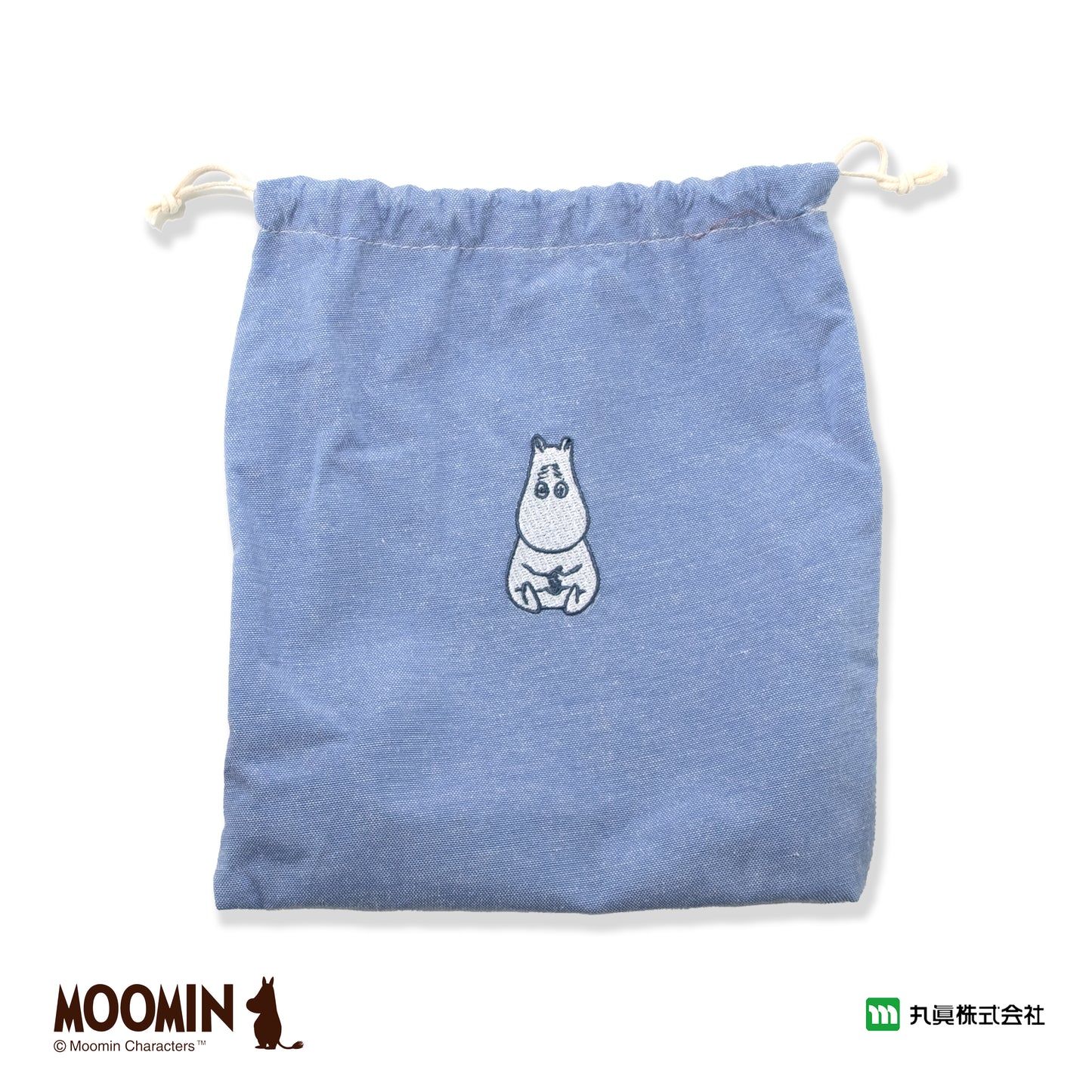 MOOMIN 姆明旅行摺疊拖鞋連收納袋