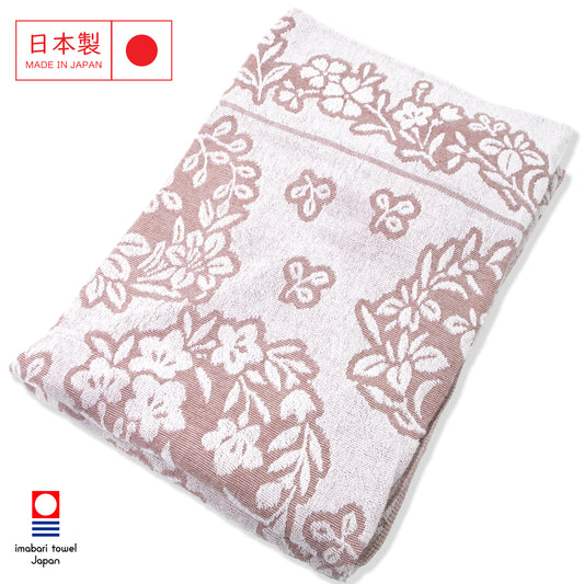 Japanese Imabari floral jacquard summer blanket