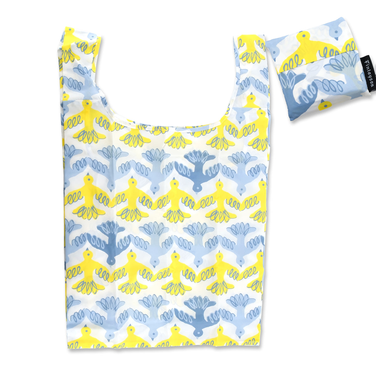 Finlayson Muutto Bird-Print Foldable Recycled Bag