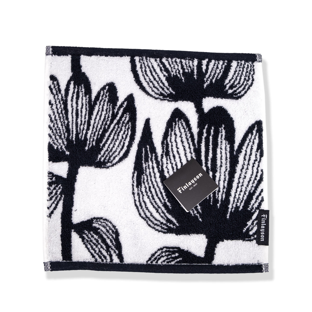 Finlayson Alma Organic Cotton Zero-Twist Towel – Black