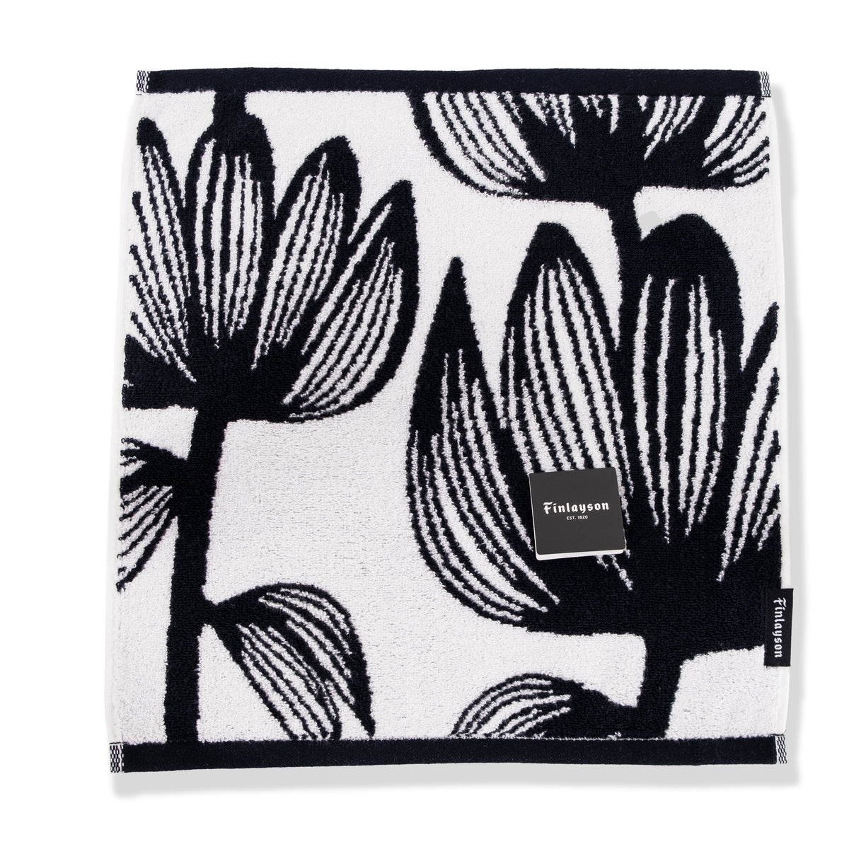 Finlayson Alma Organic Cotton Zero-Twist Towel – Black