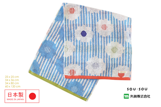 日本今治 SOU・SOU緹花織物毛巾 - 白菊