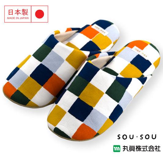 SOU・SOU 彩色格仔日式室內拖鞋
