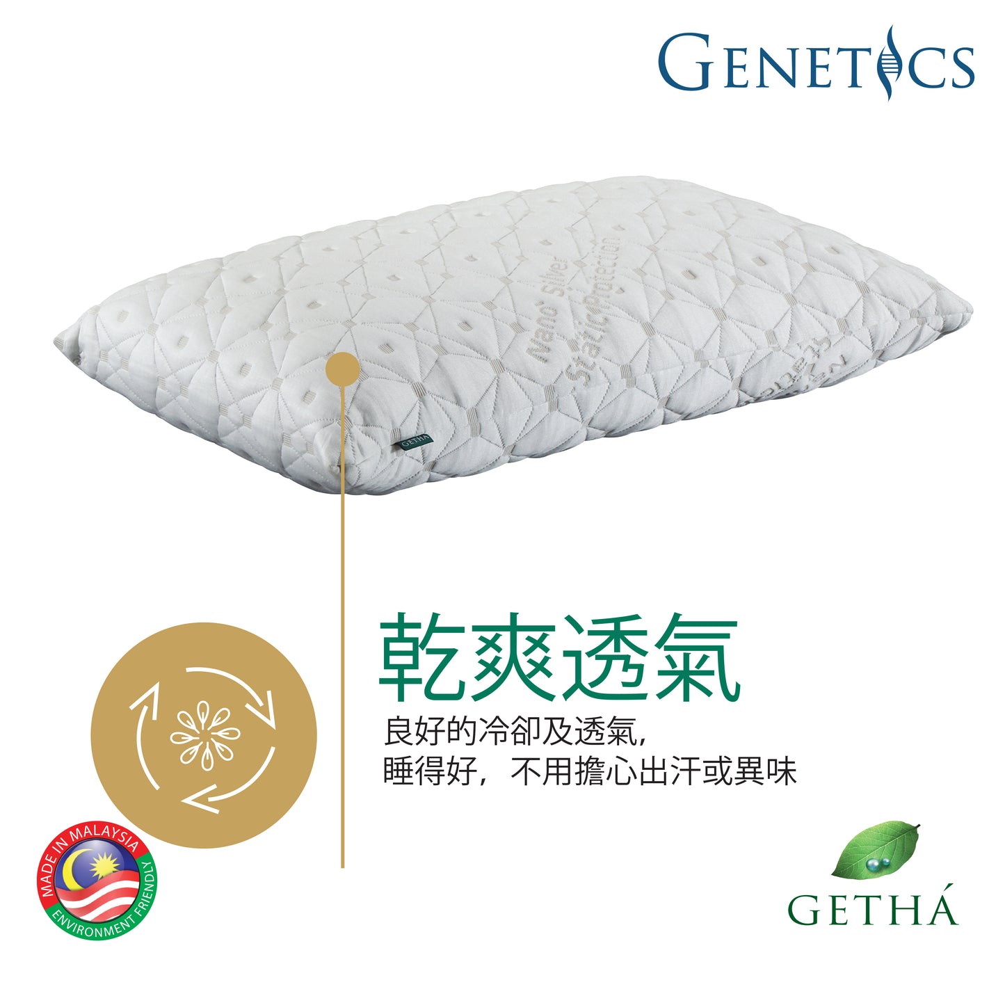 Genetics 100% 全天然乳膠枕