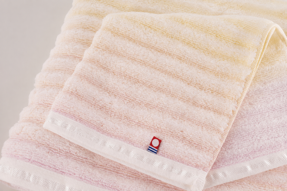 Japanese towel detail — retouched catalogue photograph